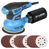 G LAXIA Orbital Sander front view showing compact palm-size design for precise edging.