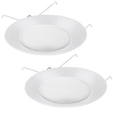 Glooglitter 6-inch shower light cover with Albalite lens for a dry, elegant bathroom.