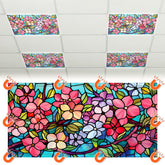Glooglitter floral light cover 4pc set diffuses color for cozy spaces