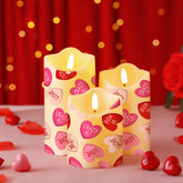 Glooglitter pink heart LED candle at 3.94 inches height creates intimate Valentine's glow