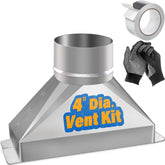 GlowGeek rectangular to round duct adapter enabling easy rectangular-to-round connections