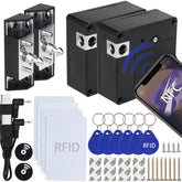 Gnellkoor RFID cabinet lock pack 2 installed for discreet cabinet security