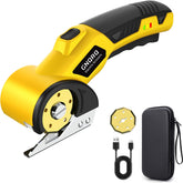 GNQRQ cordless electric scissors with LED light aid cutting in dim spaces.