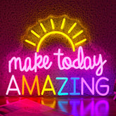 GNVETZLL Yellow Sunrise Neon Sign glows warmly to brighten mornings