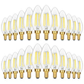 GoBright clear glass candelabra bulb for vintage fixtures with warm ambiance