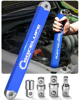 Gocelufe offset extension wrench blue angle design for narrow spaces, aiding access