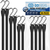GOEASY0312 rubber bungee cords with 10-inch hooks secure cargo fast in any weather.