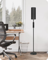 GOEBLESON dimmable floor lamp with remote for easy brightness control from seating area