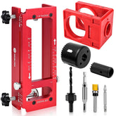 Gohelper door hinge jig setup demonstrates precise alignment for dependable mortises.