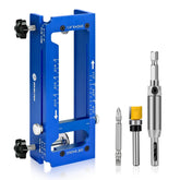 Gohelper door hinge jig setup for precise mortise alignment.
