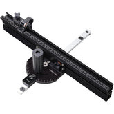Goingmake miter gauge assembly demonstrates accurate crosscut setup for repeat cuts.
