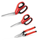 Goldblatt heavy-duty scissors 8-inch blade close-up with serrated edge for stable cuts