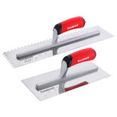 Goldblatt notch trowel 1/8x1/8 blade for precise mortar coverage in tile work