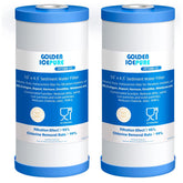 GOLDEN ICEPURE PP10BB-CC cross-section reveals multilayer filtration for cleaner water.