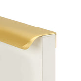 Goldenwarm 10-pack 5-inch matte gold finger pulls for smooth cabinet access.