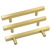 Goldenwarm brushed-brass cabinet pulls in 5-inch size upgrade kitchen cabinets with easy grip