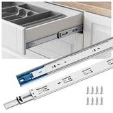 Goldenwarm soft-close drawer slides with full extension for easy kitchen access.