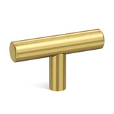 Goldenwarm LS201GD knob front view with brushed brass finish for refined kitchen updates.