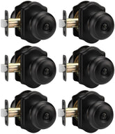 Goldenwarm matte black door knobs 6-pack for sleek privacy in bedrooms.