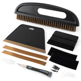 Gomake smoothing tool squeegee with ergonomic grip enables smooth wallpaper application.