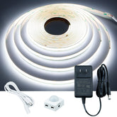 GOMING motion sensor COB LED strip installed under cabinet for even hands-free lighting