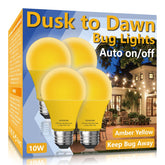 Gonhom Dusk-to-Dawn amber bug light outdoor 4-pack for bug-free evenings.