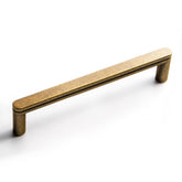 Goo-Ki 6-pack antique brass cabinet pull with grooved texture for secure grip.