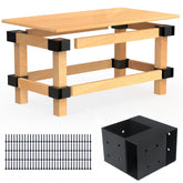 GOOCORREC heavy-duty bracket kit ready for assembly on DIY workbench projects.