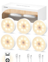 Goodea motion sensor night light activates automatically for hands-free cabinet illumination.