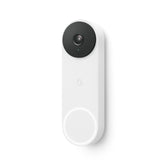 Google Nest Doorbell Pro Snow — front view shows sturdy design for year-round entry monitoring