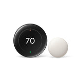 Google Nest Learning Thermostat Obsidian front view with energy-saving design