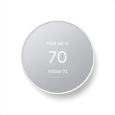 Google Nest Thermostat Snow front view for energy savings and control