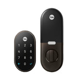 Google Nest x Yale Lock front-door keypad enables secure keyless entry.