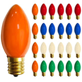 GOOTHY 25-pack C9 multicolor bulbs for outdoor lighting, vibrant festive ambiance