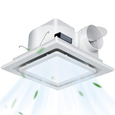 Gopper 12in ultra quiet fan with LED light for efficient bathroom ventilation.