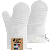 Gorilla Grip oven mitt with honeycomb grip for secure handling of hot pans.
