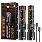 Gosdas rechargeable flashlights 10000 lumens, 2-pack ideal for home power outages.