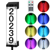 GOSUNWEY solar address sign front view enhances curb visibility and quick home identification