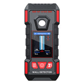 GOTMEET stud finder with LCD display locates studs for precise mounting.
