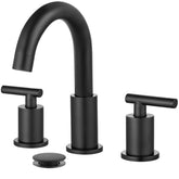 gotonovo matte black faucet front view showing modern design and solid brass construction