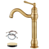 Gotonovo vessel sink faucet with 360 swivel spout for flexible cleaning reach.