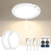 Gotopceed 2-pack magnetic ceiling light with drill-free installation in a closet.