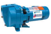 Goulds J5S front view pump shows compact shallow-well design for easy installation.