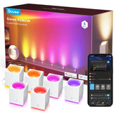 Govee Cube Wall Sconces display RGBIC colors for ambient lighting.