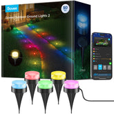 Govee Outdoor Ground Lights 2 with wide coverage lighting pathways and borders.