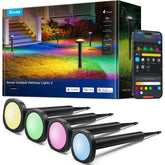 Govee outdoor pathway lights 4-pack illuminate walkways for safer evenings
