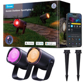 Govee Outdoor Spot Lights 2-Pack installed on wall for ambient patio lighting.