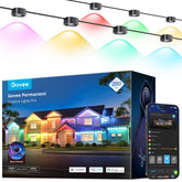 Govee Permanent Outdoor Lights Pro 200ft showcase vibrant RGBIC colors for outdoor ambience