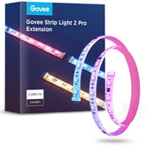 Govee RGBIC Strip Light 2 Pro extension without plug for flexible room length.