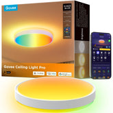 Govee smart ceiling light flush mount in bedroom provides bright, even illumination.